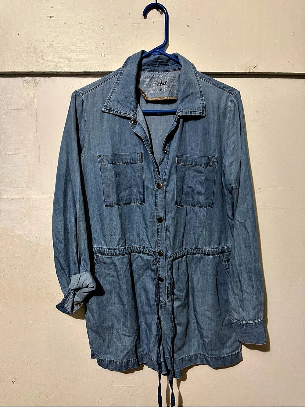 Blue Denim-Style Romper
